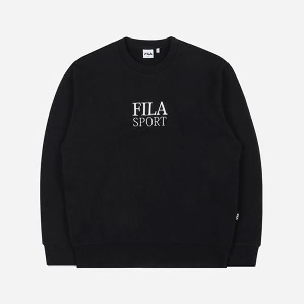 Fila Mikiny Panske Čierne - Šport Embroidered Vypredaj - Slovakia 61395-VPCY